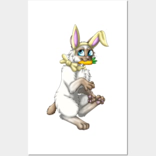 Bobtail BunnyCat: Cinnamon Point (Yellow) Posters and Art